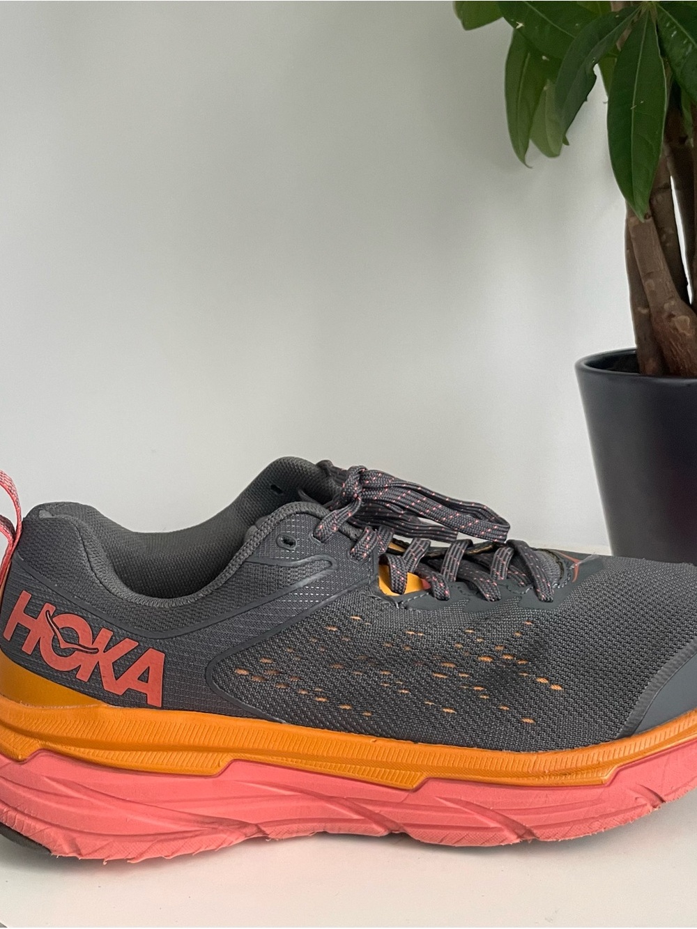 Women Size 9 Hoka Challenger ATR 6 Castlerock Camellia Gray Running Shoes